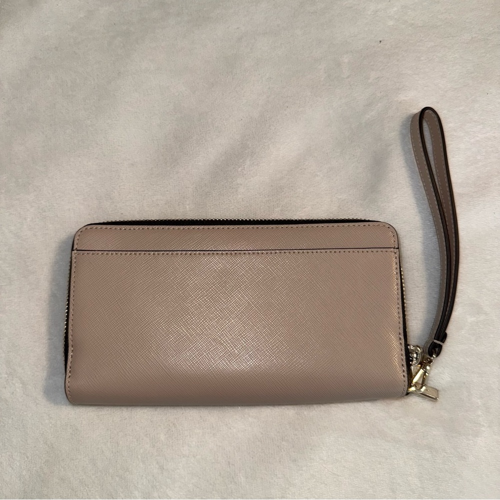 Kate Spade Two-Tone Leather Wristlet Clutch NEW - Picture 2 of 4